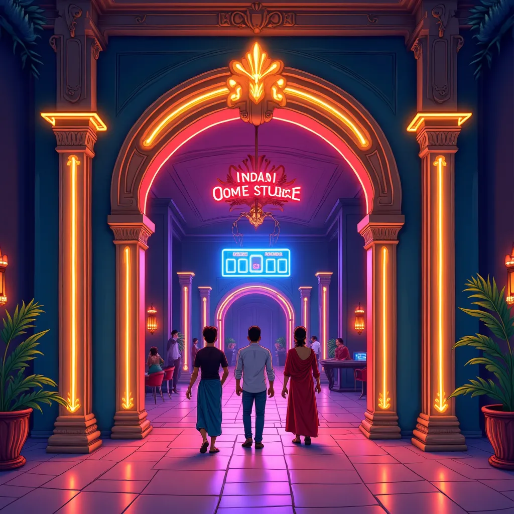 Bluechip casino hero AI generated slot machines neon